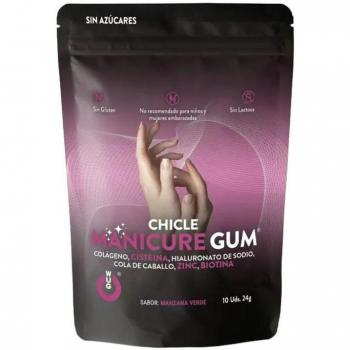 Chicle Manicure Negro - Wug Wugum Bio 24g Manzana Verde 10 Unidades