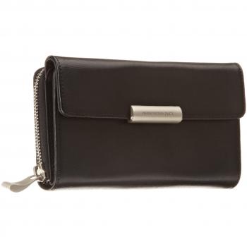 Mandarina Duck Hera 11PA6 - Monedero de cuero para mujer, color negro, talla 16x9x3 cm