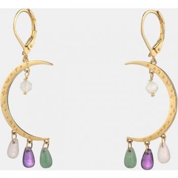 Pendientes Agatha Swing Dorado con piedra natural