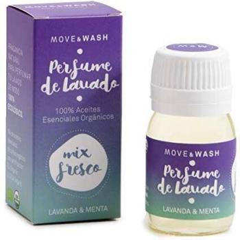 Move & Wash Aceite Esencial Bio - Perfume de Lavado - Lavanda y Menta - Mix Fresco - 30 ml - Certificado EU Organic y USDA Organic