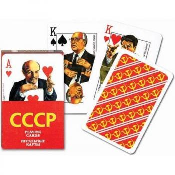 Baraja de Póker CCCP con 54 Cartas Ilustradas de Personajes Políticos de la Unión Soviética - Juego Coleccionable para Adultos