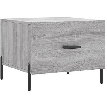 Mesa de centro madera contrachapada gris Sonoma 50x50x40 cm