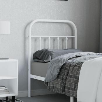 Cabecero de metal blanco de 75 cm