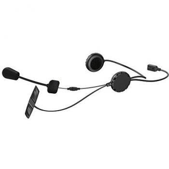 Sena 3S-WB Auricular Bluetooth e intercomunicador para Motos y Scooters Kit micrófono con Brazo y Cable, Negro