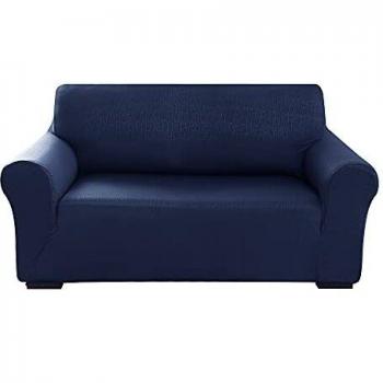 Amazon Brand - Umi Fundas para Sofa 2 Piezas Funda Sofa Moderna Protectora Elasticas Ajustable Suave Azul Marino