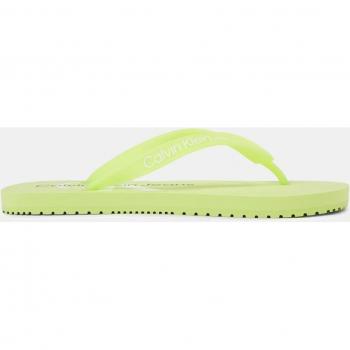 Chanclas Calvin Klein Jeans Beach Classic Logo verde claro mujer - 38, tipo flip flop con logo