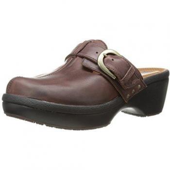 Crocs Crocs Cobbler Buckle Clog W - zuecos de cuero mujer, color marrón, talla 38.5