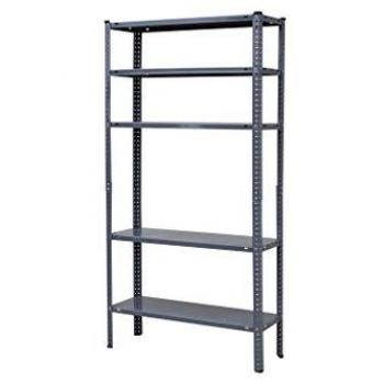 Estantería Metálica Gris de 5 Baldas con Tornillos y Escuadras - Soporta 50 kg por Baldas