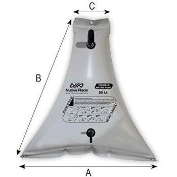 Nuova Rade Deposito de Agua Potable Flexible Triangular 86x21x93cm/55L