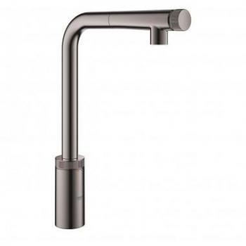 Mezclador de cocina Grohe Minta SmartControl con cabezal extraíble, color grafito duro