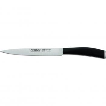 Arcos Serie Tango, Cuchillo de Lenguado Cuchillo de Pescado, Hoja de Acero Inoxidable Nitrum 170 mm, Mango de Polipropileno Color Negro
