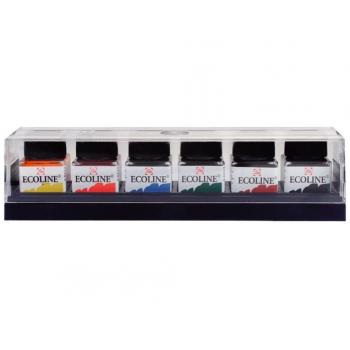 ECOLINE - CONCENTRATED LIQUID WATERCOLOUR INK - SET 6X30ml by Talens Ecoline