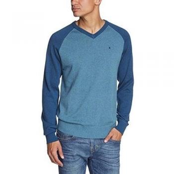 Hurley Pullover Only V-neck Sweater - Sudadera para hombre, color azul, talla XL