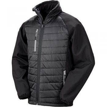Chaqueta Softshell Acolchada Negra Compass