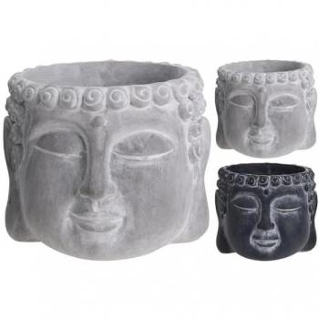 Macetero Cabeza de Buda 16cm Decorativo