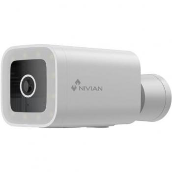 Cámara de Vigilancia Exterior Nivian IPC-03-L WiFi Half 4K con Detección de Humanos AI, Visión Nocturna Color y Control Remoto App Tuya