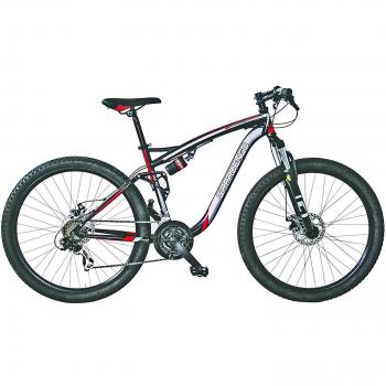 Girardengo Bicicleta Full Acero Mtb Full Suspensión Negro / Gris