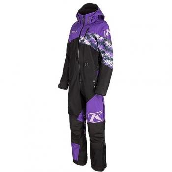 Mono de mujer KLIM Shredsa Heliotrope-Lavanda, características: diseño específico para mujer, tejido resistente al agua y al viento, ventilación ajustable, múltiples bolsillos, forro aislante, costuras selladas,