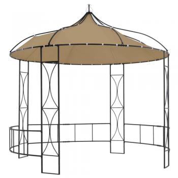 vidaXL Gazebo 300x290 cm Taupe Round