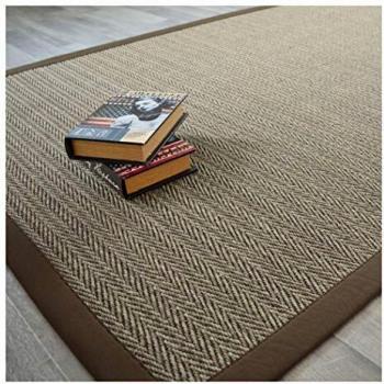 Alfombra de Sisal Chevron Nairobi - Algodón Marrón - 200 x 290 cm