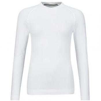 Camiseta De Manga Larga Flex Seamless Head para Mujer, Blanca, Talla Mediana