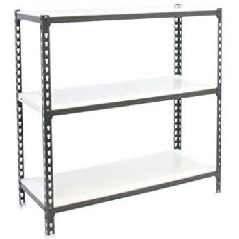 Estantería SIMONCLICK PLUS 3/300 900 ANTRACITA/BLANCO - 3 Baldas Ajustables, Capacidad de Carga de 180 kg de Punto Flexión, Dimensiones: 900x100