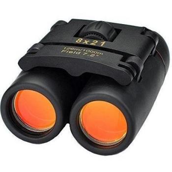 8 x 21 Zoom Mini Binoculares, Pictek Prismáticos Plegables. Incluye Bolsa de Transporte y Paño de Limpieza