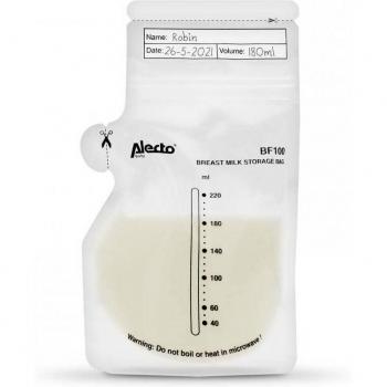 Bolsa de leche materna Alecto 220 ml - 100 unidades