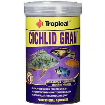 Tropical Cichlid Gran - Pienso granulado para Fortalecer los Colores con Beta-glucano, 1 Unidad