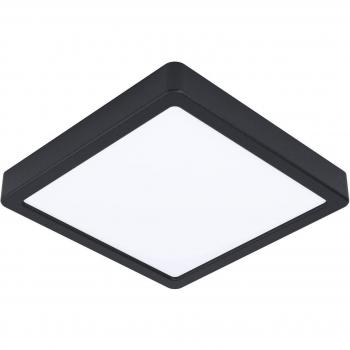 Plafoniera LED Inteligente Fueva-Z 21x21cm Negro, Regulable, IP44, 16.5W, Control por App y Voz