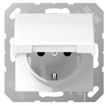 Jung AS1520KLPLWW Alpine White SCHUKO Socket Cover Plate