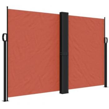 Cortina solar retráctil lateral terracota 160x1000 cm