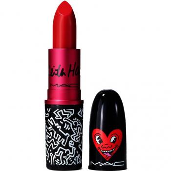 M.A.C - Barra de labios Lipstick Keith Haring M.A.C. - Mac, viva glam x keith haring, longwear, cream lipstick, red haring, 3 g