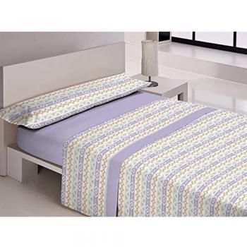 Libela Alcudia Juego de sábanas, Polialgodón, Malva, Cama 90 cm