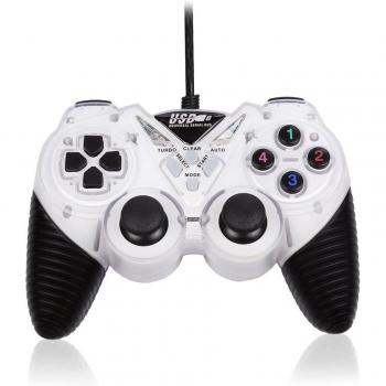 Mando Gaming USB para PC DAM - 12 Botones, Joysticks Analógicos, Cableado, Medidas: 15x10x7cm