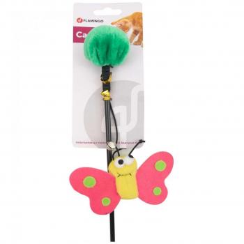 Caña de Pescar para Gatos con Mariposa Feliz 45cm