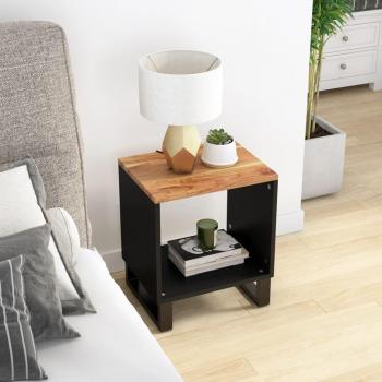 vidaXL Coffee Table 40x31x46 cm Solid Wood Acacia & Engineered Wood