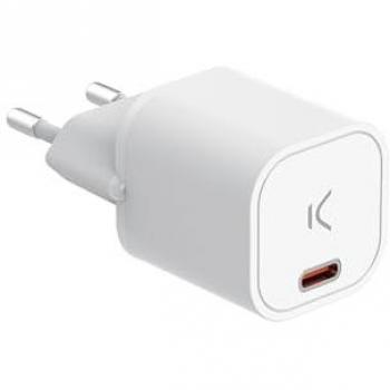 Ksix Cargador Mini GaN 30W Power Delivery Carga Rápida USB-C Blanco