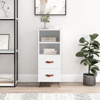 Aparador blanco de madera multicapa y de ingeniería, dimensiones 34,5x34x90 cm