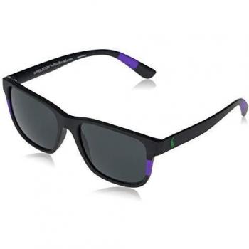 Ralph Lauren POLO 0PH4137 Matte Black Rubber Purple Sunglasses