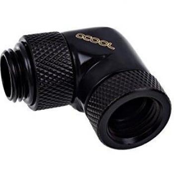 Alphacool Eiszapfen 90° Rotary Angled Adapter G1/4 Male to Female - Deep Black