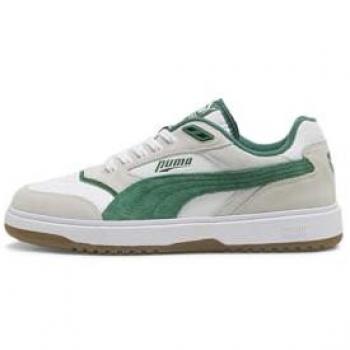 Puma Doublecourt PRM Sneakers - Beige, Gray, Green, Casual Trainers