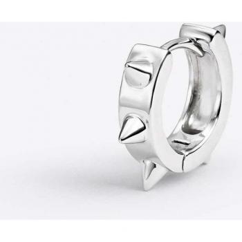 Pendiente de piercing aro Punky en Plata de Ley 925 con baño de rodio by Earcandy Jewelry