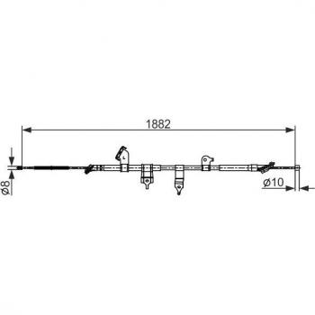 Cable de freno de mano BOSCH 1 987 482 567