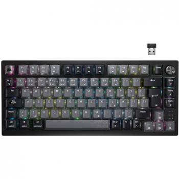 Teclado Mecánico Inalámbrico Gaming Corsair K65 PLUS WIRELESS 75% RGB Hot Swapped con Interruptores Lineales Rojos CORSAIR MLX Prelubricados, Insonorización, Te