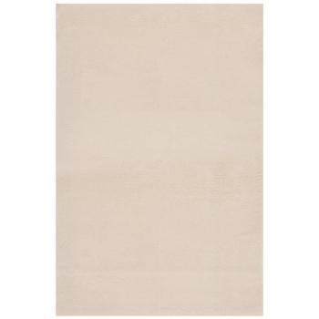 Alfombra de pelo corto esponjoso suave lavable beige 200x290 cm