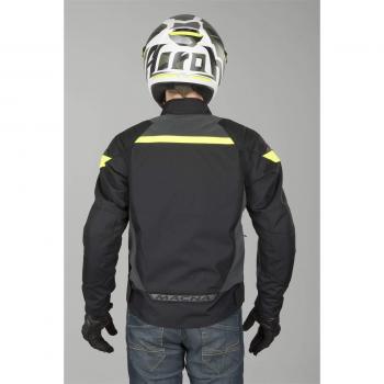 Giubbino macna Hombre Traction impermeable visión nocturna nero-giallo-grigio oscuro Talla L
