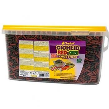 Tropical Cichlid Red & Green Large Sticks - Baquetas