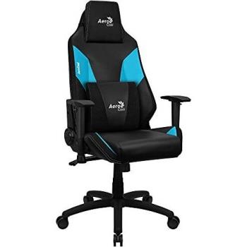 Aerocool ADMIRALBB, Silla Gaming Ergonómica Azul, Air Tech, Cojines Acolchados