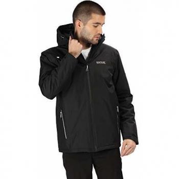 Regatta Thornridge II Chaqueta impermeable y Termoaislamiento, con capucha Jackets Waterproof Insulated, Hombre, Black, XXL